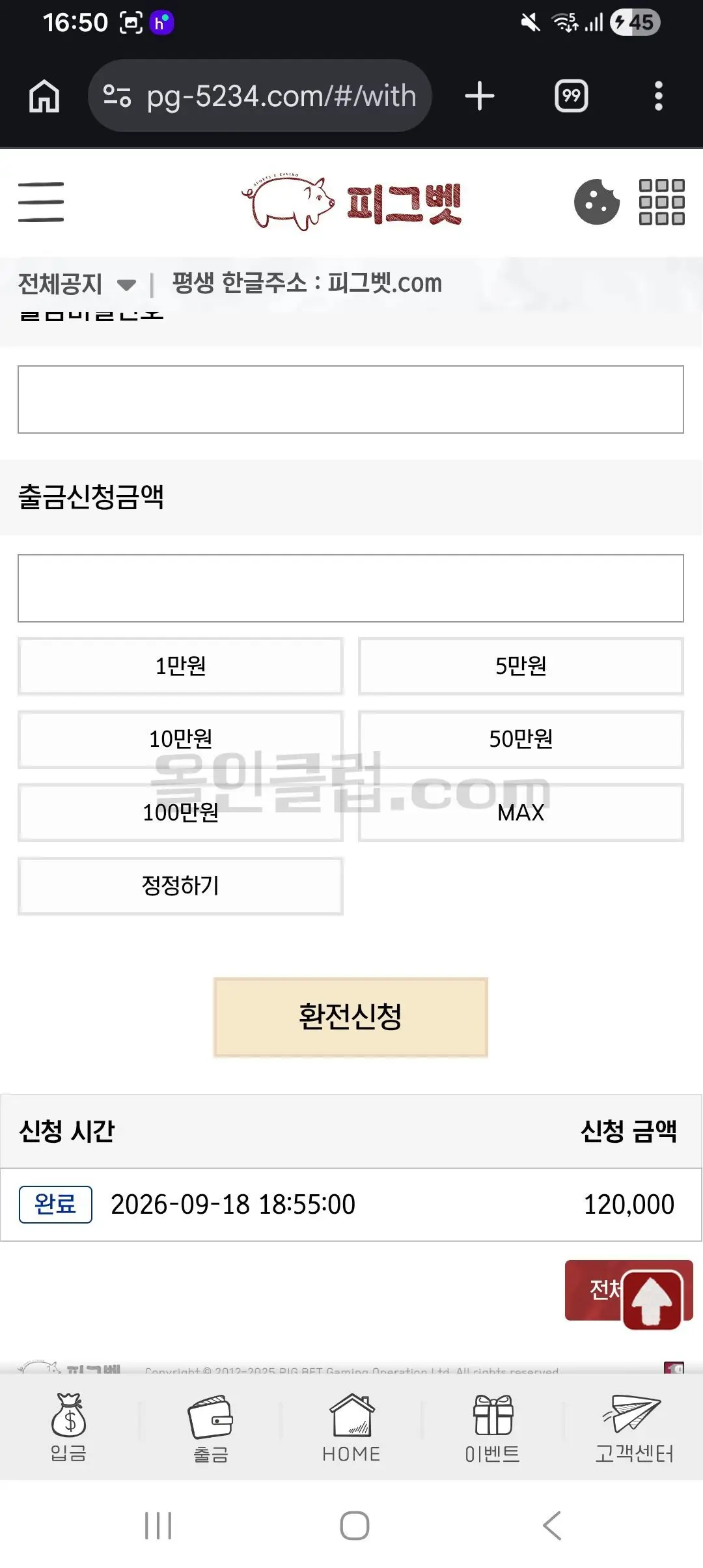 환전 인증사진