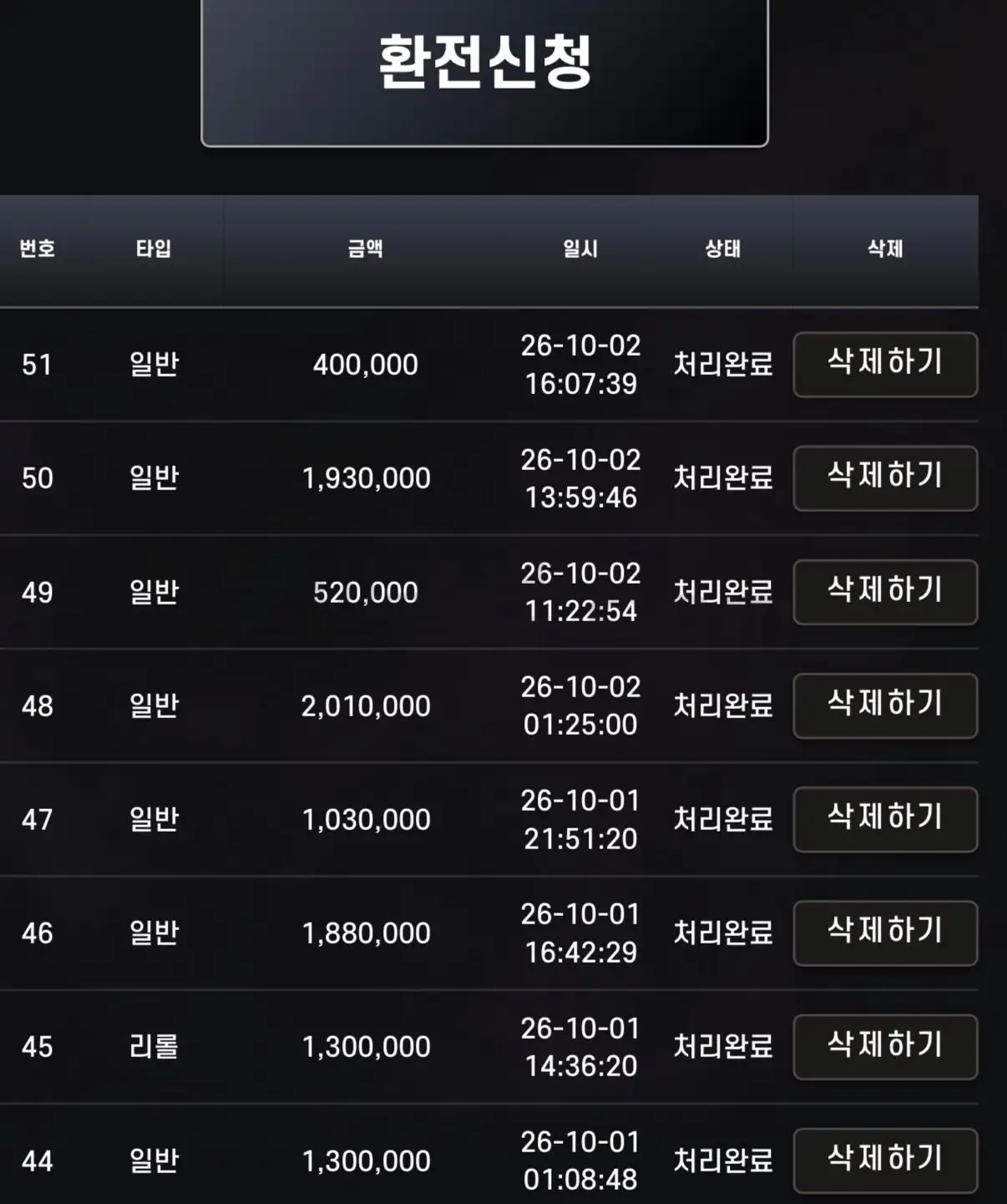 환전 인증사진