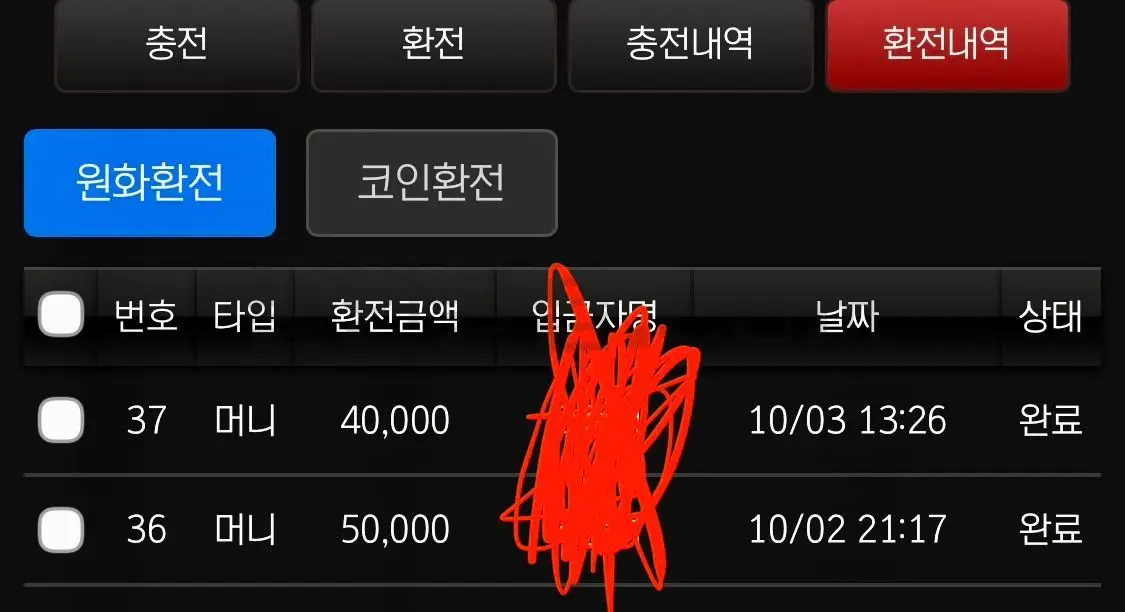 환전 인증사진