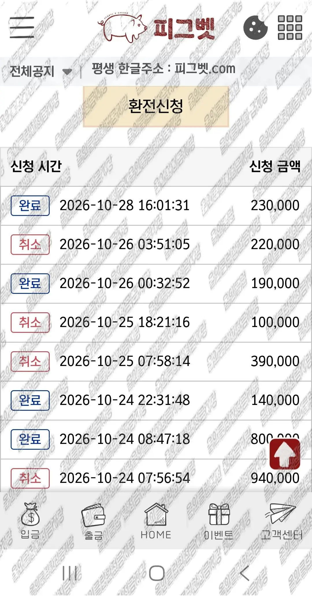 환전 인증사진