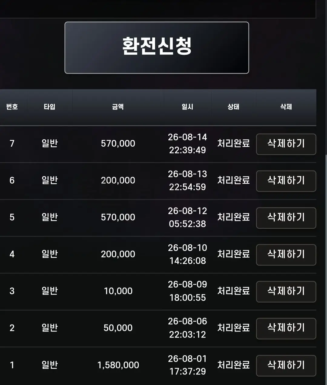 환전 인증사진