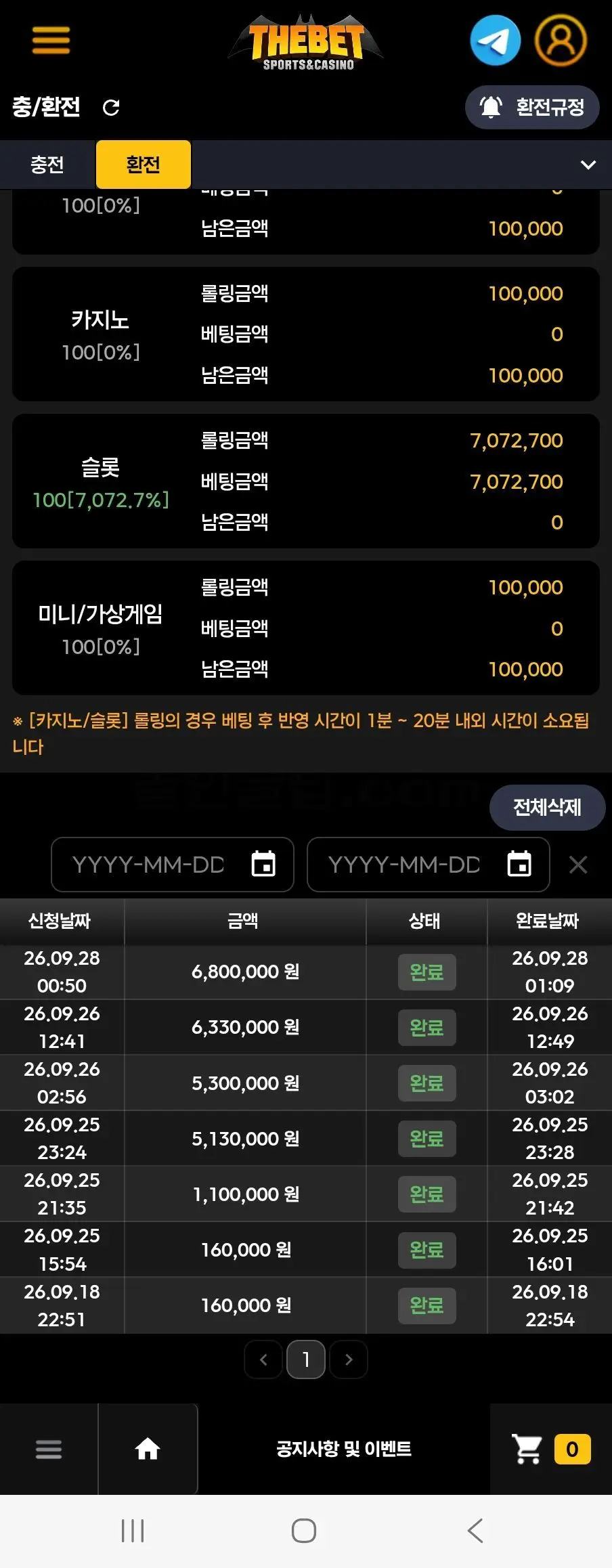 환전 인증사진