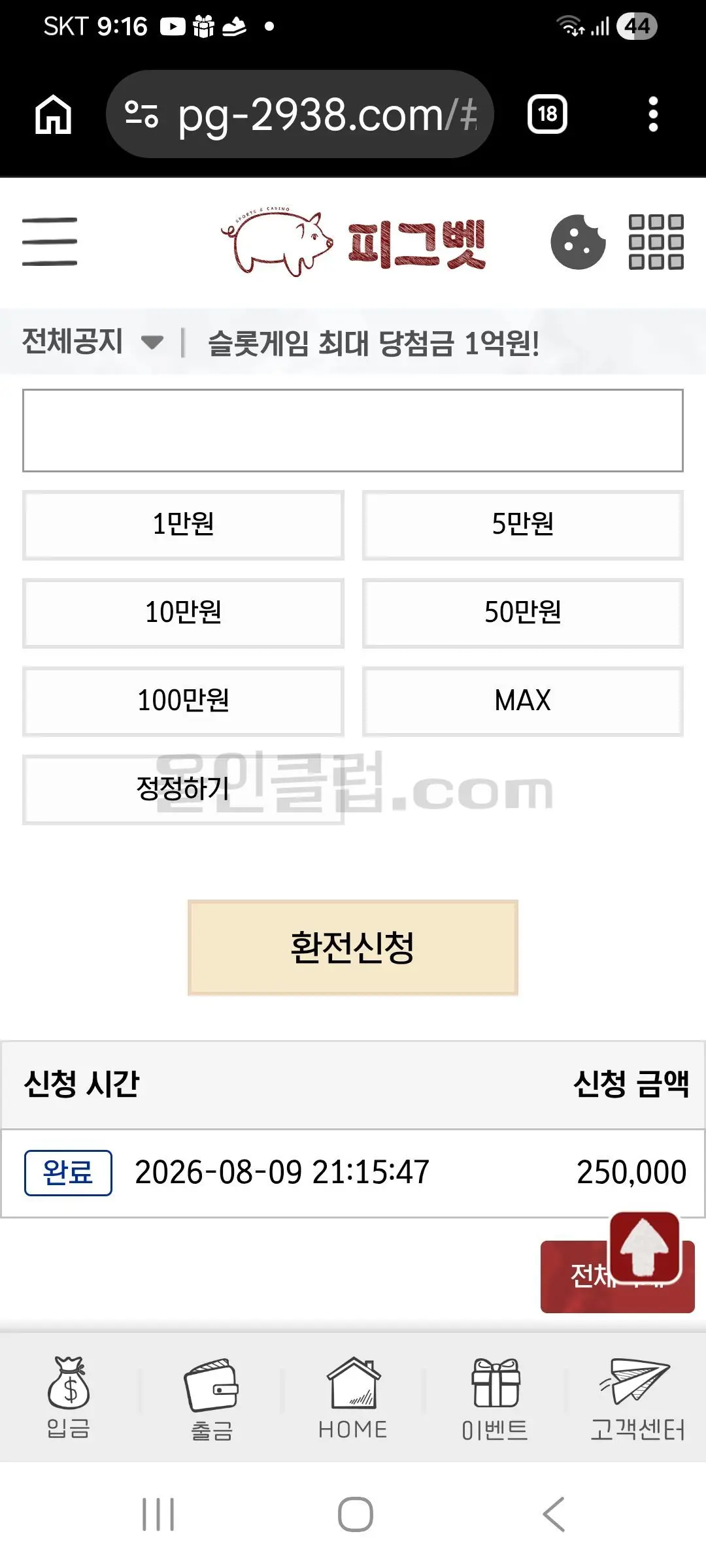 환전 인증사진