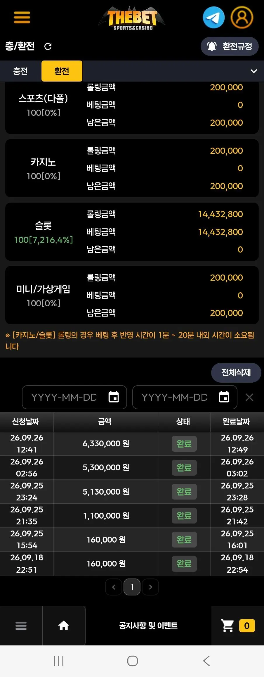 환전 인증사진