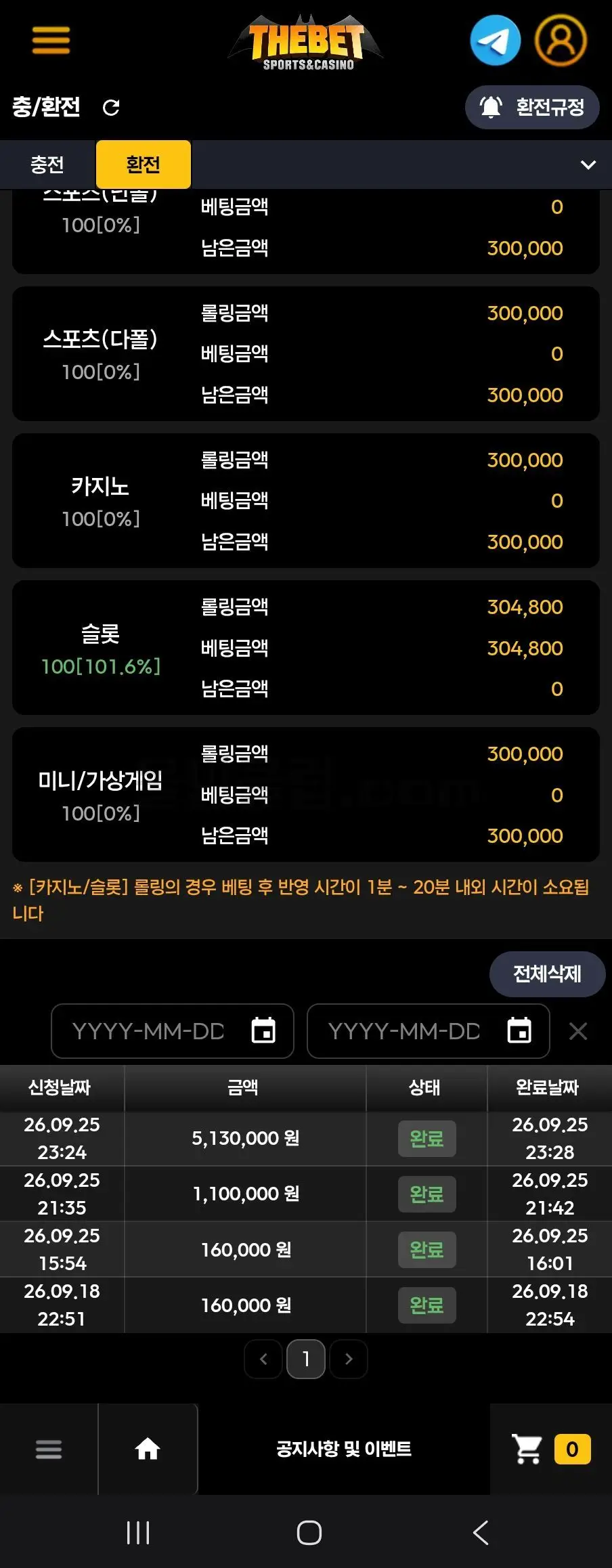 환전 인증사진
