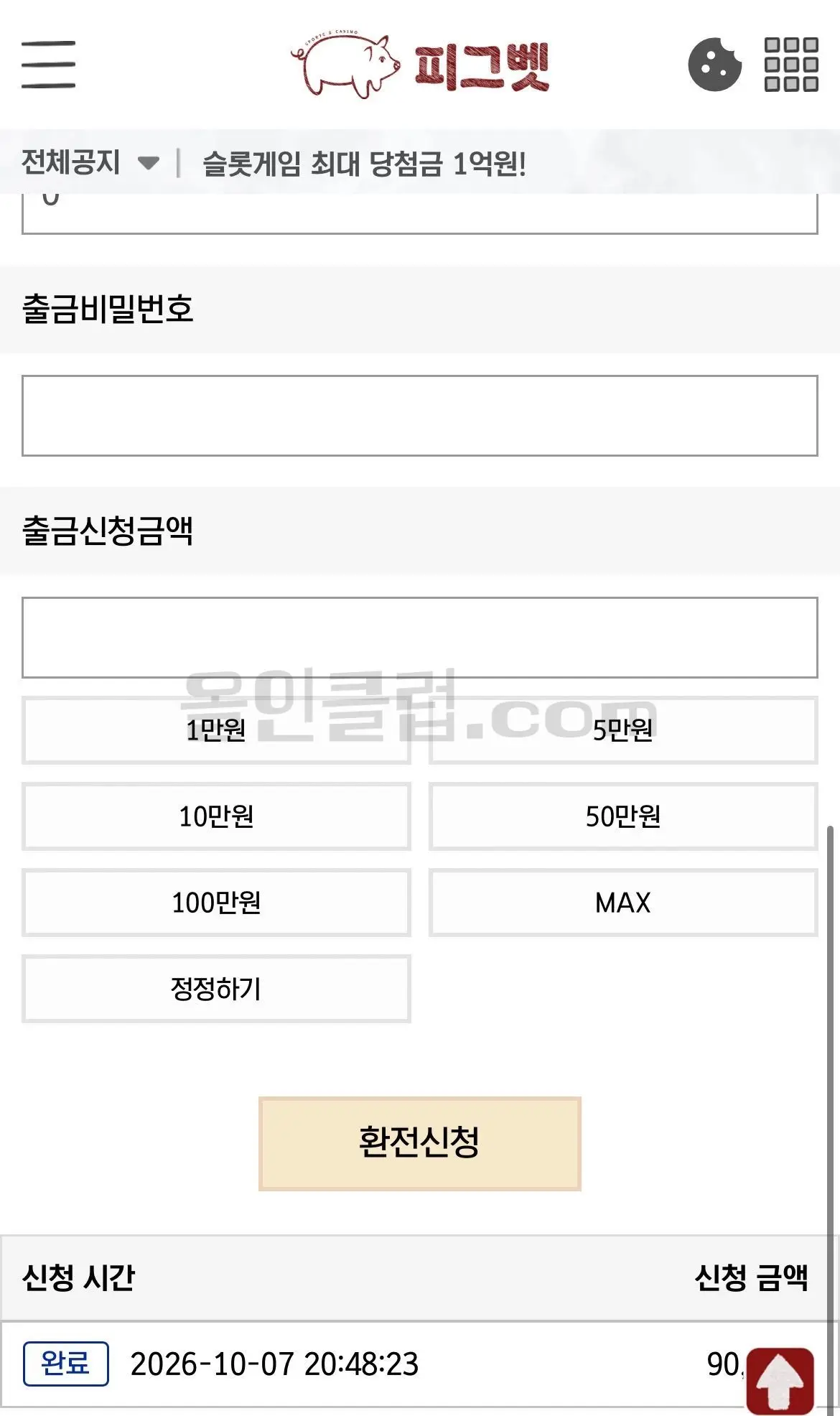 환전 인증사진