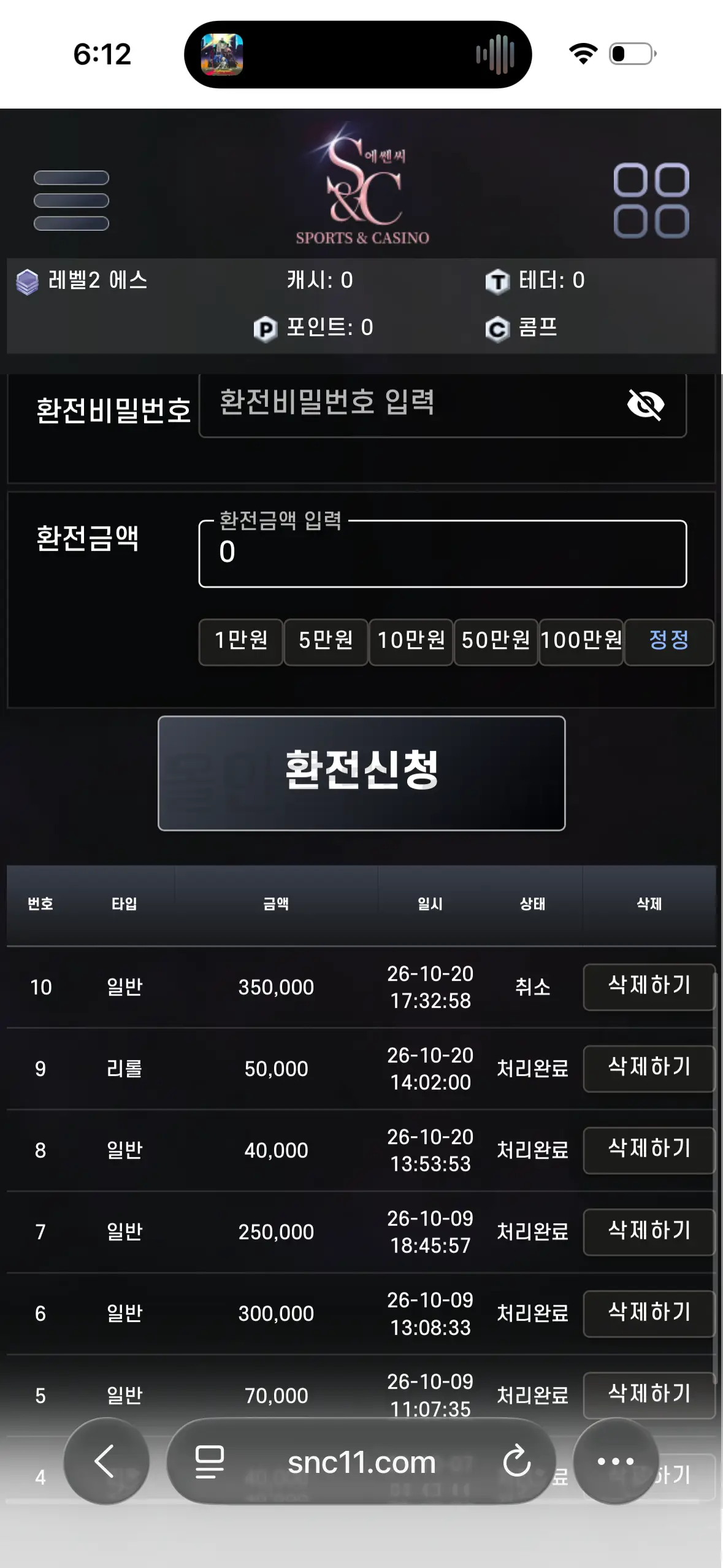 환전 인증사진